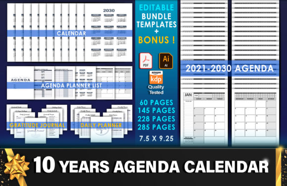 10 Years KDP Interiors Template Bundle