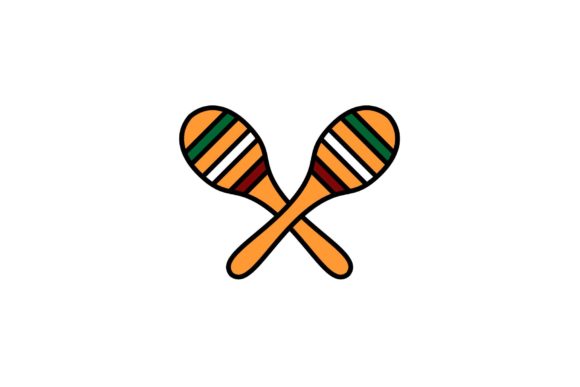 Colorful Cross Maracas Mexican Culture: A Versatile Asset for Creative Projects
