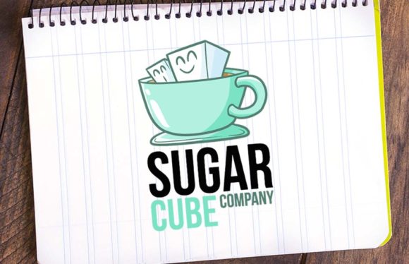 Cute Sugar Cube Company Logo Template: A Versatile Design for Branding Needs