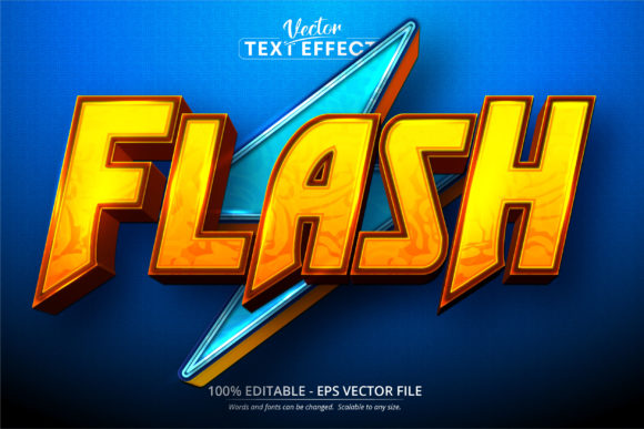 Flash Text, Cartoon Style Text Effect: Transform Your Illustrator Projects
