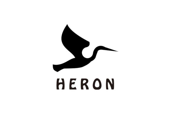 Flying Heron Silhouette Wildlife Animals