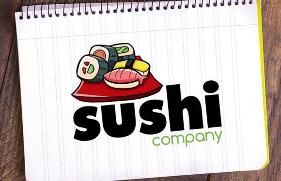 Funny Sushi Company Logo Template: A Playful Branding Solution for Sushi Businesses