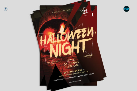 Halloween Events Flyer V1: Creative Minimalist Design
