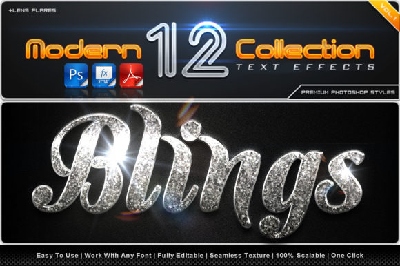 Modern Collection Text Effect Styles 4: A Versatile Tool for Designers