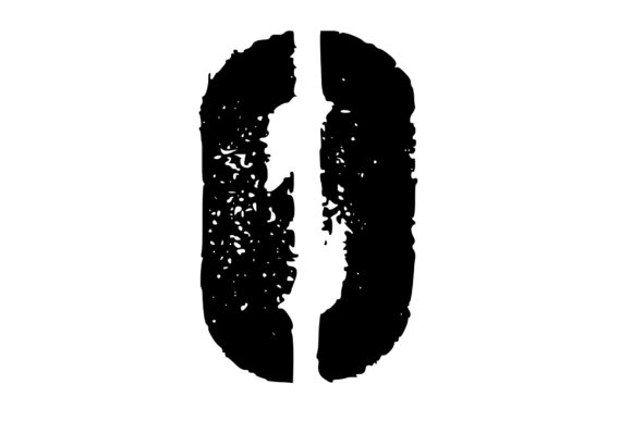 Mono Letter 0 Graffiti Stencil