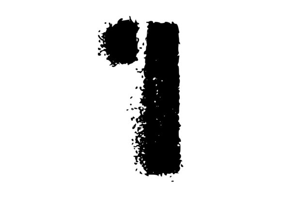 Mono Letter 1 Graffiti Stencil Number for Bold Designs