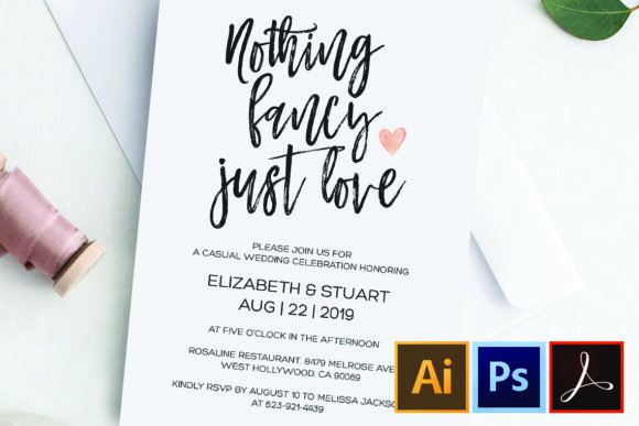Nothing Fancy Just Love Invitations