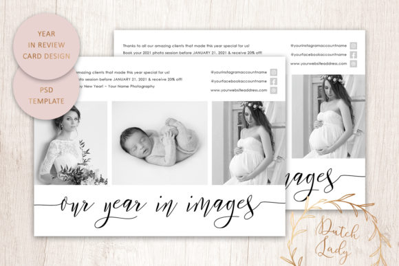 PSD Year in Review Card Template 6: A Creative Launchpad