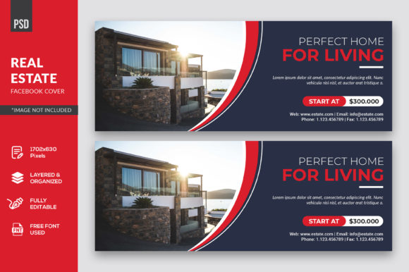 Real Estate Facebook Cover Template
