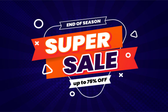 Super Sale Discount Banner Promotion: The Ultimate Vector Asset